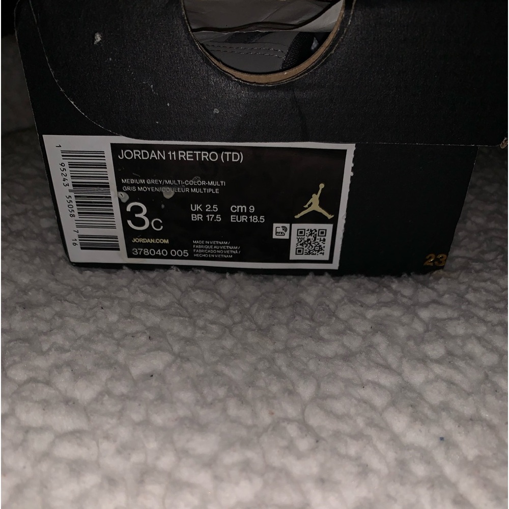 Infant Baby Cool Gray Retro Jordans